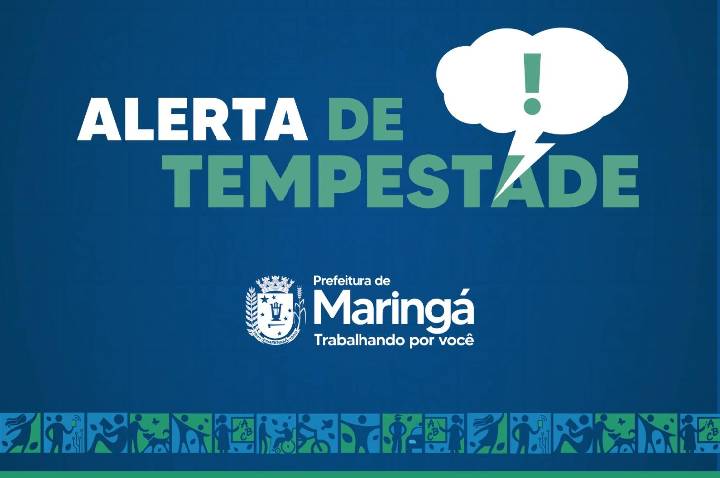 Defesa Civil emite alerta para risco alto de tempestade na região de Maringá nesta terça-feira, 13