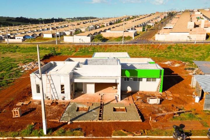 Obras da UBS do Bem Viver alcançam 65% de execução em Arapongas