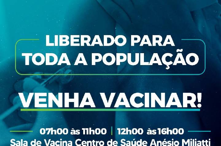 Vacinação contra a gripe é ampliada para toda a população em Cambira