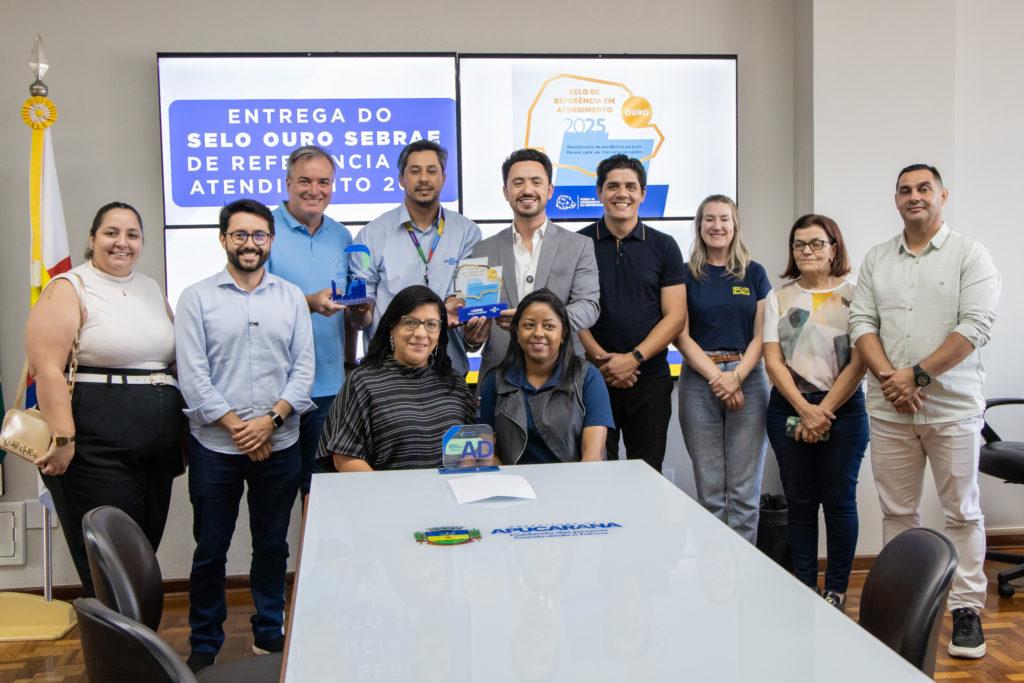 Prefeitura de Apucarana conquista inédito Selo Ouro Sebrae com o trabalho da Sala do Empreendedor