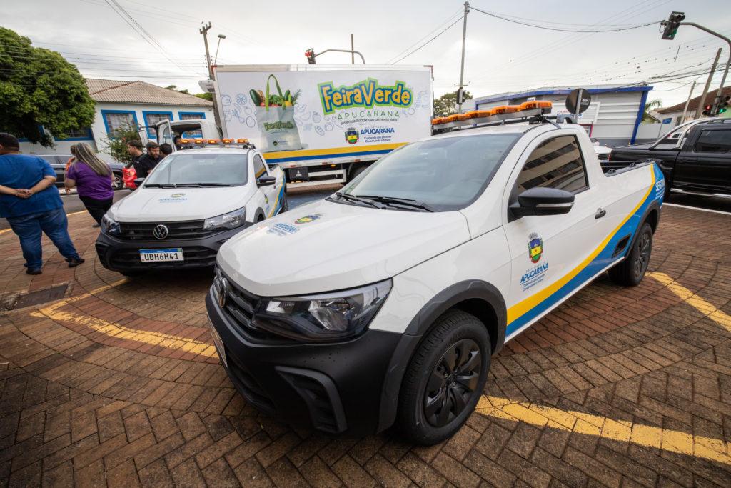 Prefeitura de Apucarana reforça Feira Verde e Trânsito com entrega de veículos zero quilômetro e amplia cuidado com a população