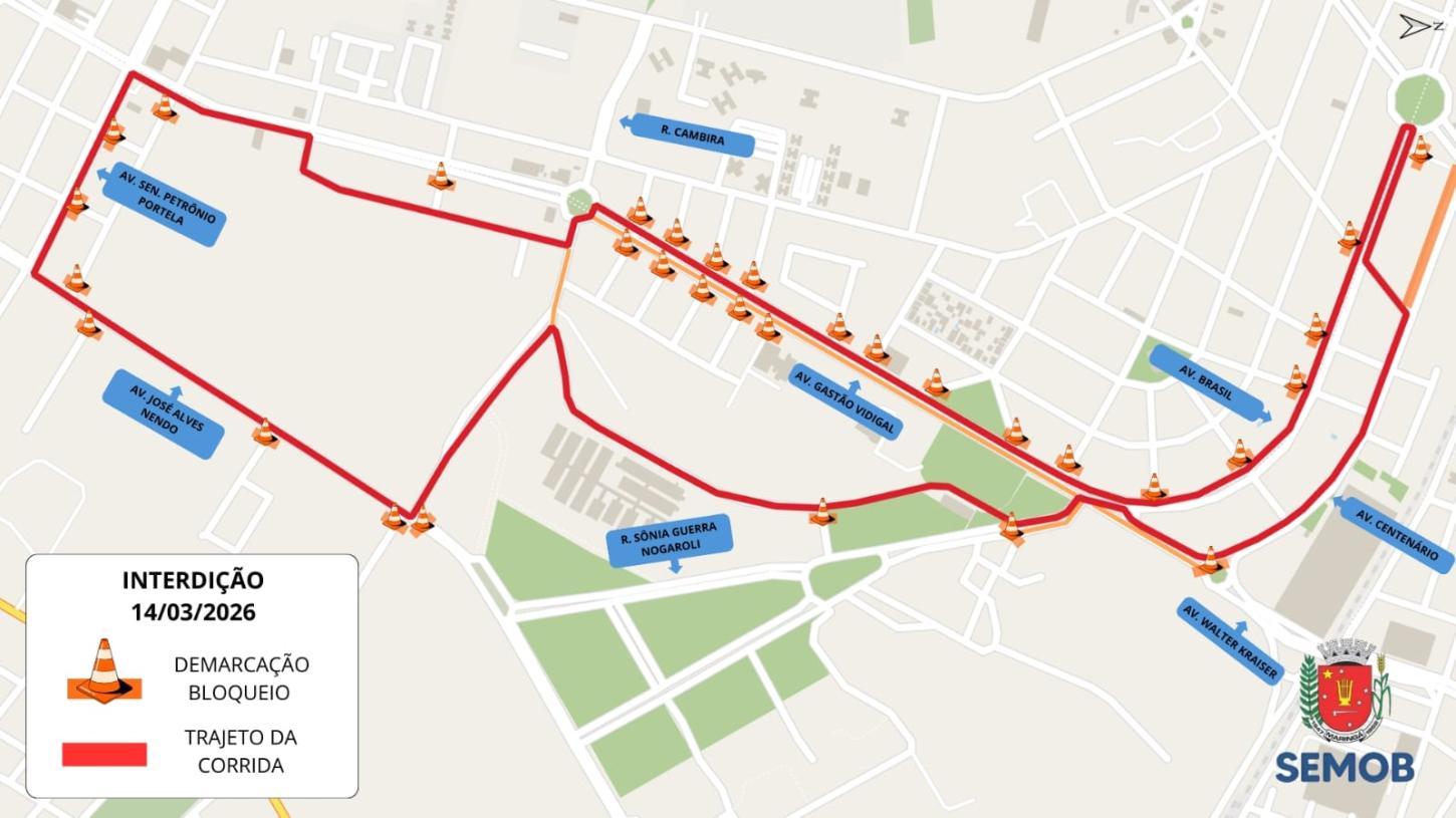 Vias terão interdições temporárias para a Corrida Colorida do Hospital da Criança neste domingo, 15, a partir das 16h30