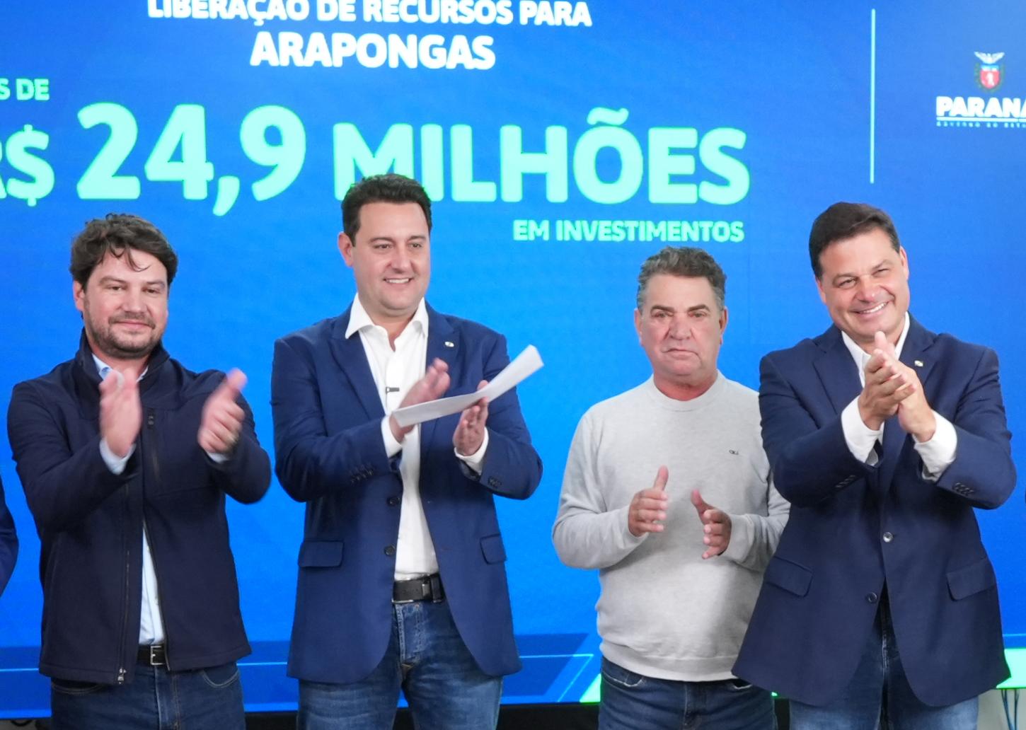 Governo anuncia R$ 24,9 milhões em investimentos para Arapongas