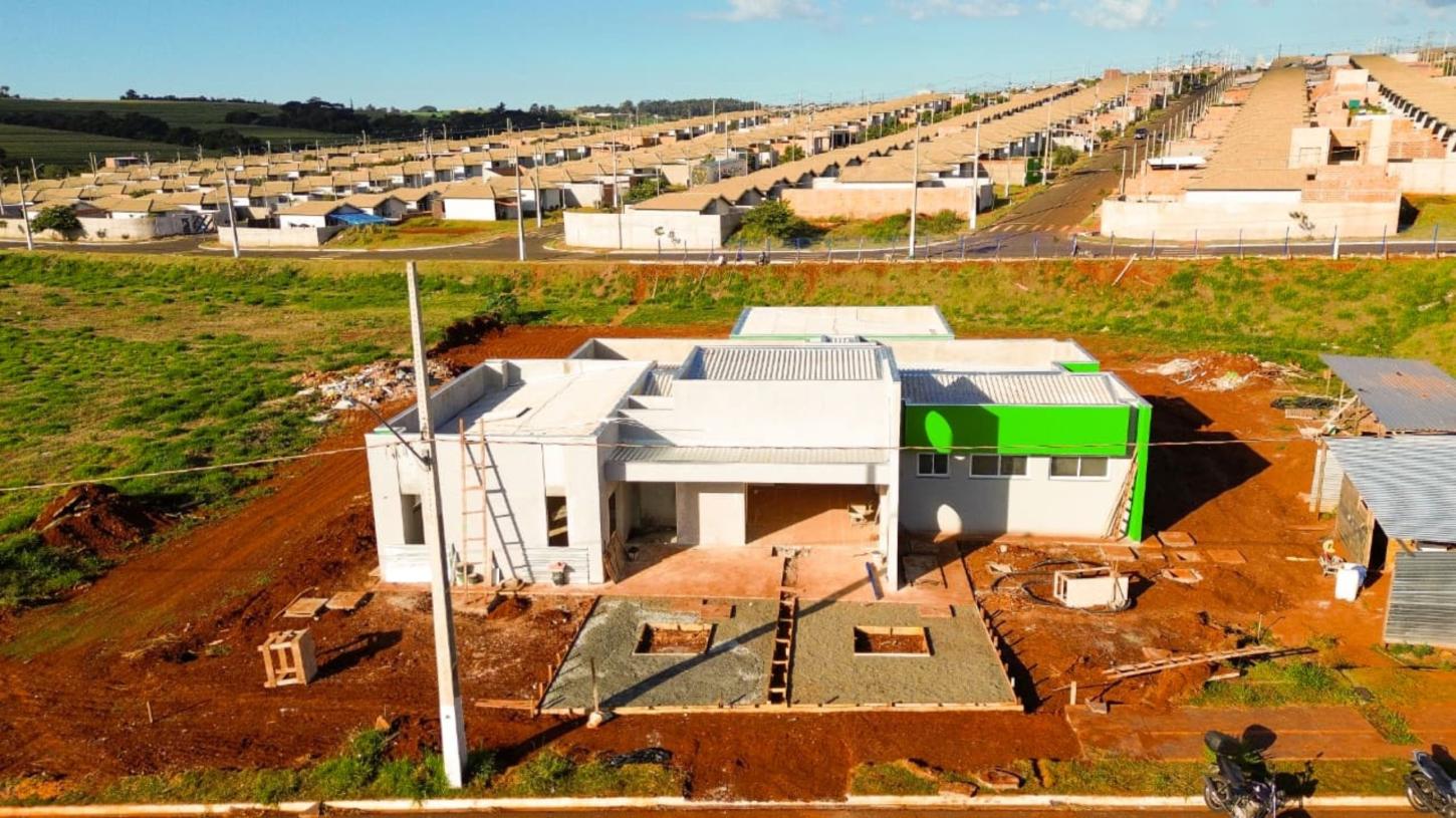 Obras da UBS do Bem Viver alcançam 65% de execução em Arapongas