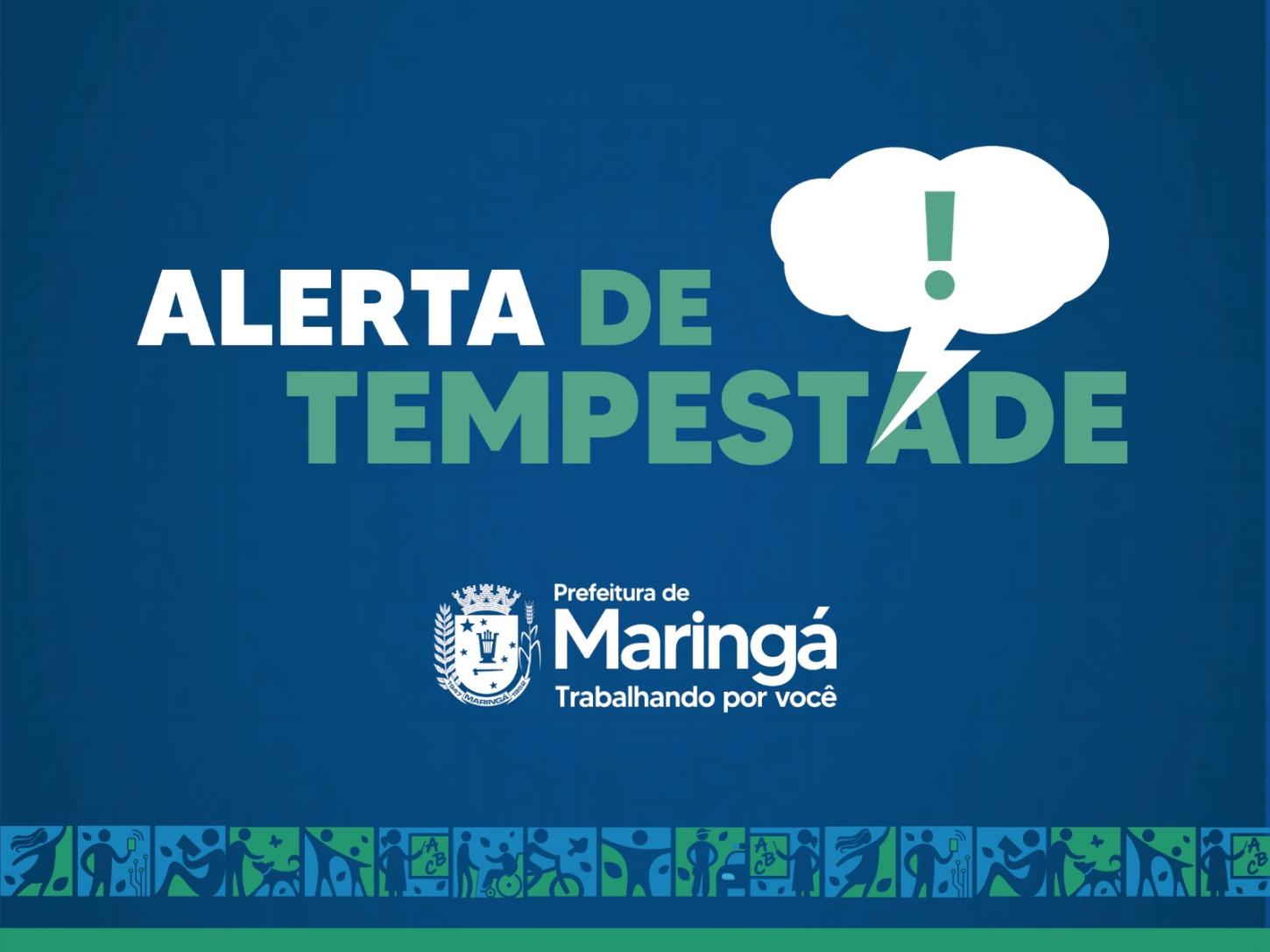 Defesa Civil emite alerta para risco alto de tempestade na região de Maringá nesta terça-feira, 13
